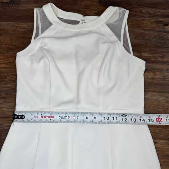 White House Black Market NWT size 4 cream knee length sleeveless sheath dress - Picture 7 of 14